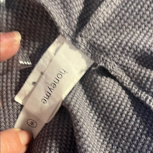 EUC Honeyme Cardigan-Gray Hooded Open Front lapels - soo soft/cuddly Sz S - Picture 9 of 12